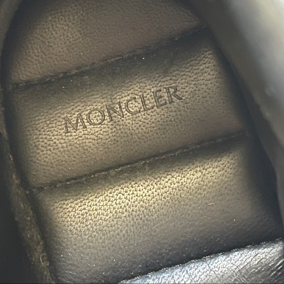 Moncler Men's Black Leather Hi-Top Sneaker Booties - Picture 13 of 16